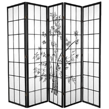 5 Panel Zen Garden Room Divider Screen